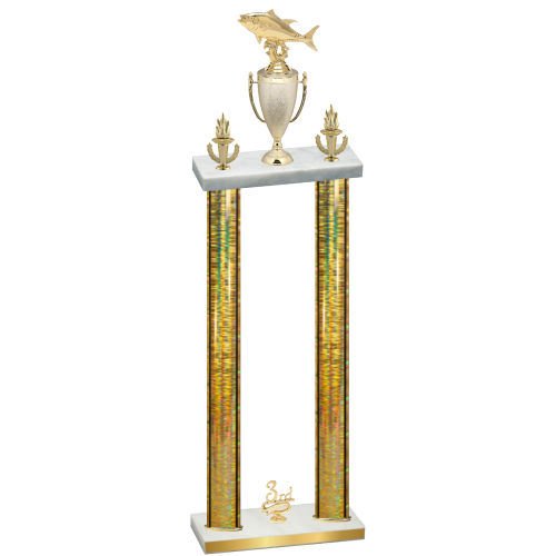 Double Gold Glacier Third Place Fishing Trophy