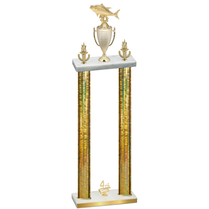 Double Gold Glacier Fourth Place Fishing Trophy