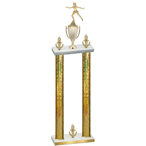 Double Gold Glacier Victory Skater Trophy