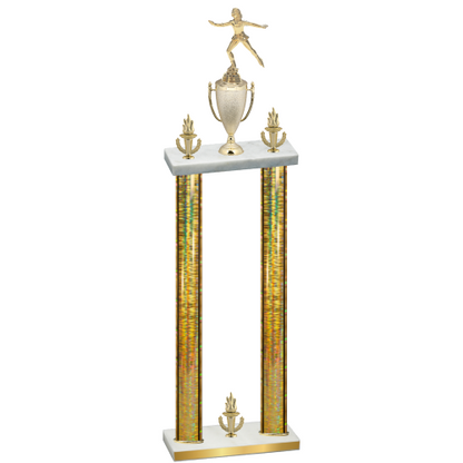 Double Gold Glacier Victory Skater Trophy