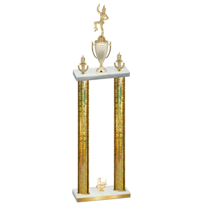 Double Gold Glacier Third Place Majorette Trophy
