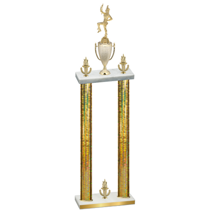 Double Gold Glacier Victory Majorette Trophy
