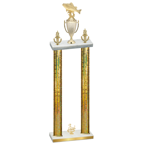 Double Gold Glacier Third Place Fishing Trophy