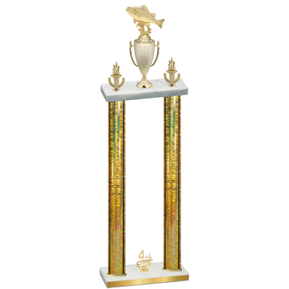 Double Gold Glacier Fourth Place Fishing Trophy