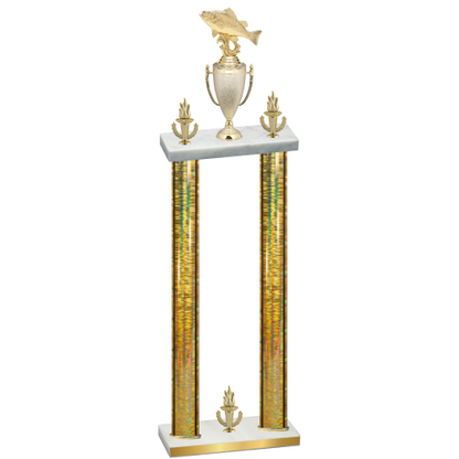 Double Gold Glacier Victory Fishing Trophy