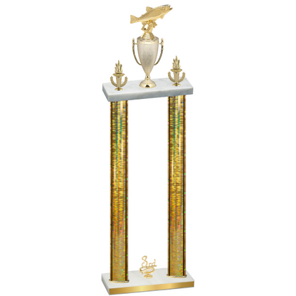 Double Gold Glacier Third Place Fishing Trophy