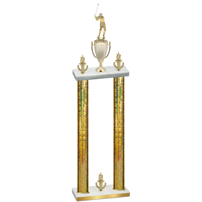 Double Gold Glacier Victory Golf Trophy