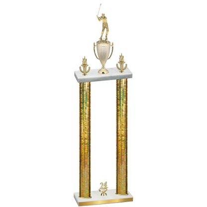 Double Gold Glacier Year Golf Trophy