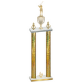 Double Gold Glacier Fourth Place Golf Trophy