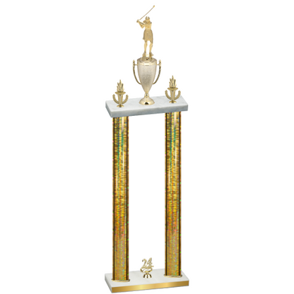Double Gold Glacier Year Golf Trophy