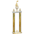 Double Gold Glacier Fourth Place Golf Trophy
