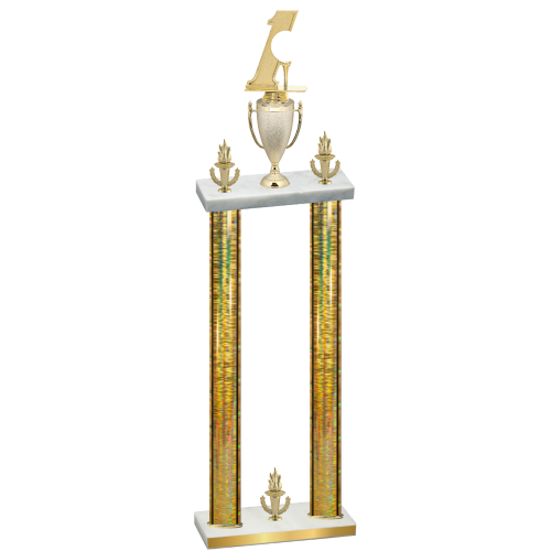 Double Gold Glacier Victory Golf Trophy