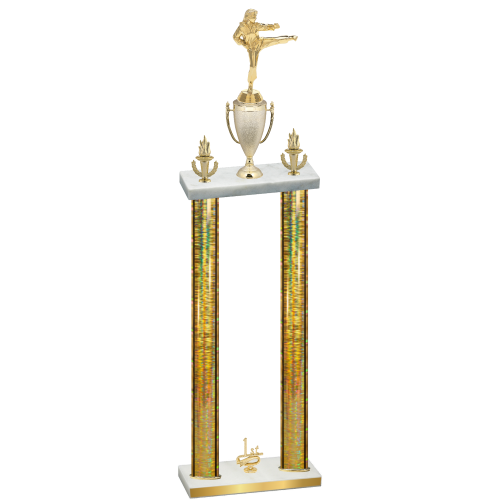 Double Gold Glacier First Place Karate Trophy