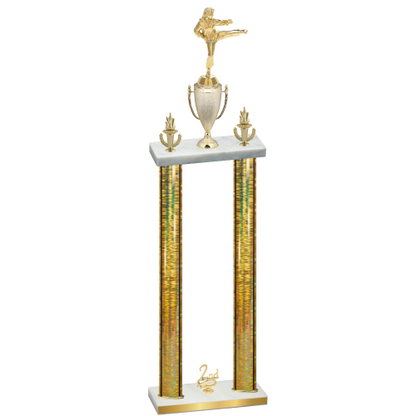 Double Gold Glacier Second Place Karate Trophy