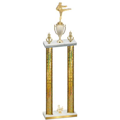 Double Gold Glacier Third Place Karate Trophy