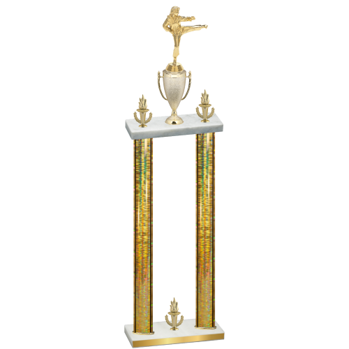 Double Gold Glacier Victory Karate Trophy