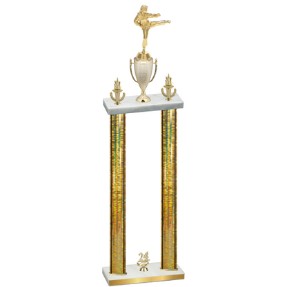 Double Gold Glacier Year Karate Trophy