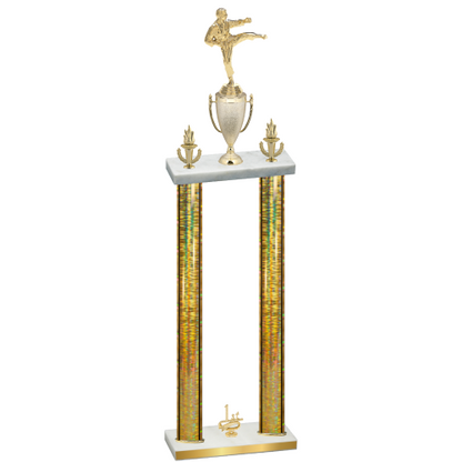 Double Gold Glacier First Place Karate Trophy