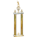 Double Gold Glacier Fourth Place Baseball Trophy