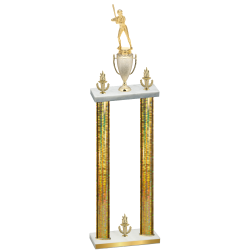Double Gold Glacier Victory Softball Trophy