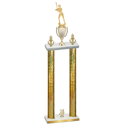 Double Gold Glacier Year Softball Trophy