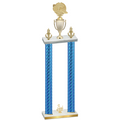 Double Blue Carbon Fiber Third Place Running Trophy