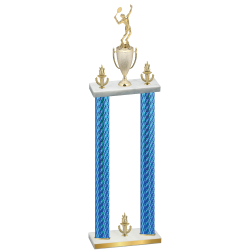 Double Blue Carbon Fiber Victory Tennis Trophy