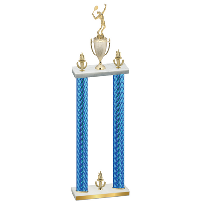 Double Blue Carbon Fiber Victory Tennis Trophy