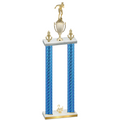 Double Blue Carbon Fiber Second Place Swimming Trophy
