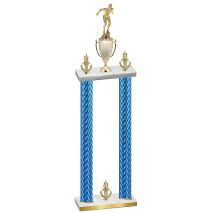 Double Blue Carbon Fiber Victory Swimming Trophy