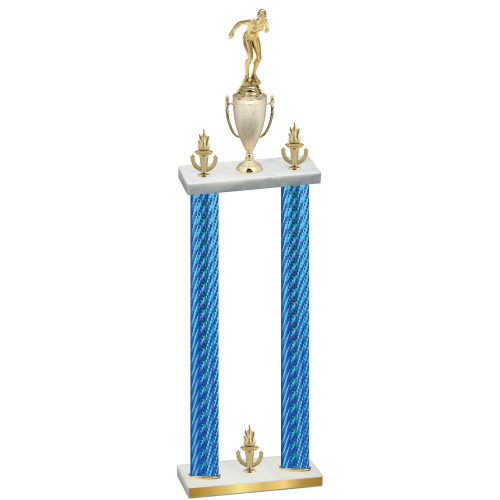 Double Blue Carbon Fiber Victory Tennis Trophy