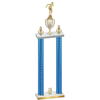 Double Blue Carbon Fiber Year Tennis Trophy
