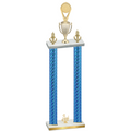 Double Blue Carbon Fiber Third Place Insert Trophy