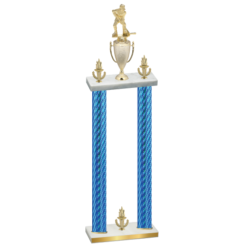 Double Blue Carbon Fiber Victory Hockey Trophy