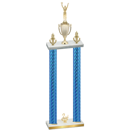 Double Blue Carbon Fiber Second Place Victory Trophy