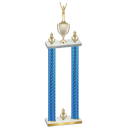Double Blue Carbon Fiber Victory Victory Trophy