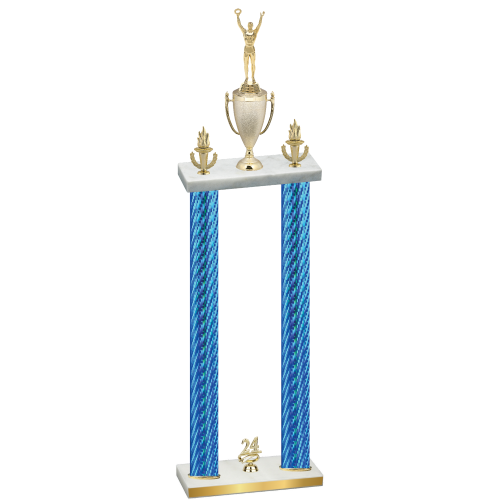 Double Blue Carbon Fiber Year Victory Trophy