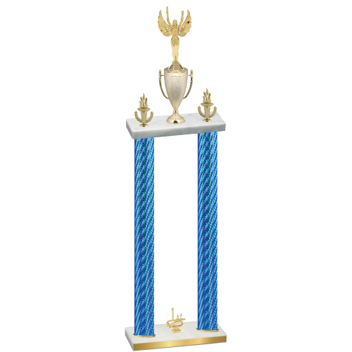 Double Blue Carbon Fiber First Place Victory Trophy