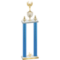 Double Blue Carbon Fiber Third Place Victory Trophy
