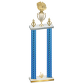 Double Blue Carbon Fiber First Place Basketball Trophy