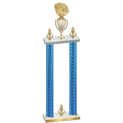 Double Blue Carbon Fiber Victory Basketball Trophy