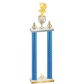 Double Blue Carbon Fiber Third Place Pickleball Trophy
