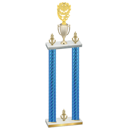 Double Blue Carbon Fiber Victory Pickleball Trophy