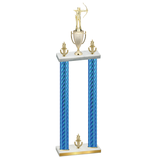 Double Blue Carbon Fiber Victory Archery Trophy
