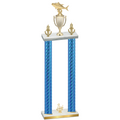 Double Blue Carbon Fiber Third Place Fishing Trophy