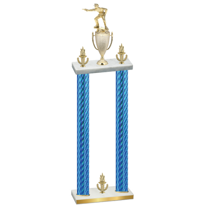 Double Blue Carbon Fiber Victory Shooter Trophy