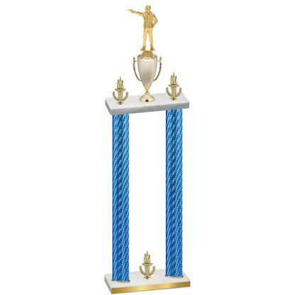 Double Blue Carbon Fiber Victory Shooter Trophy
