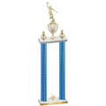 Double Blue Carbon Fiber First Place Basketball Trophy