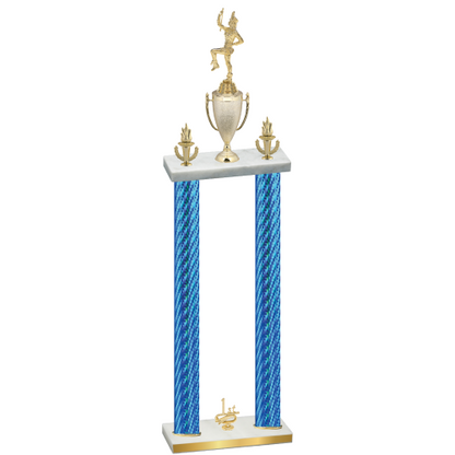Double Blue Carbon Fiber First Place Majorette Trophy