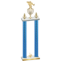 Double Blue Carbon Fiber First Place Fishing Trophy